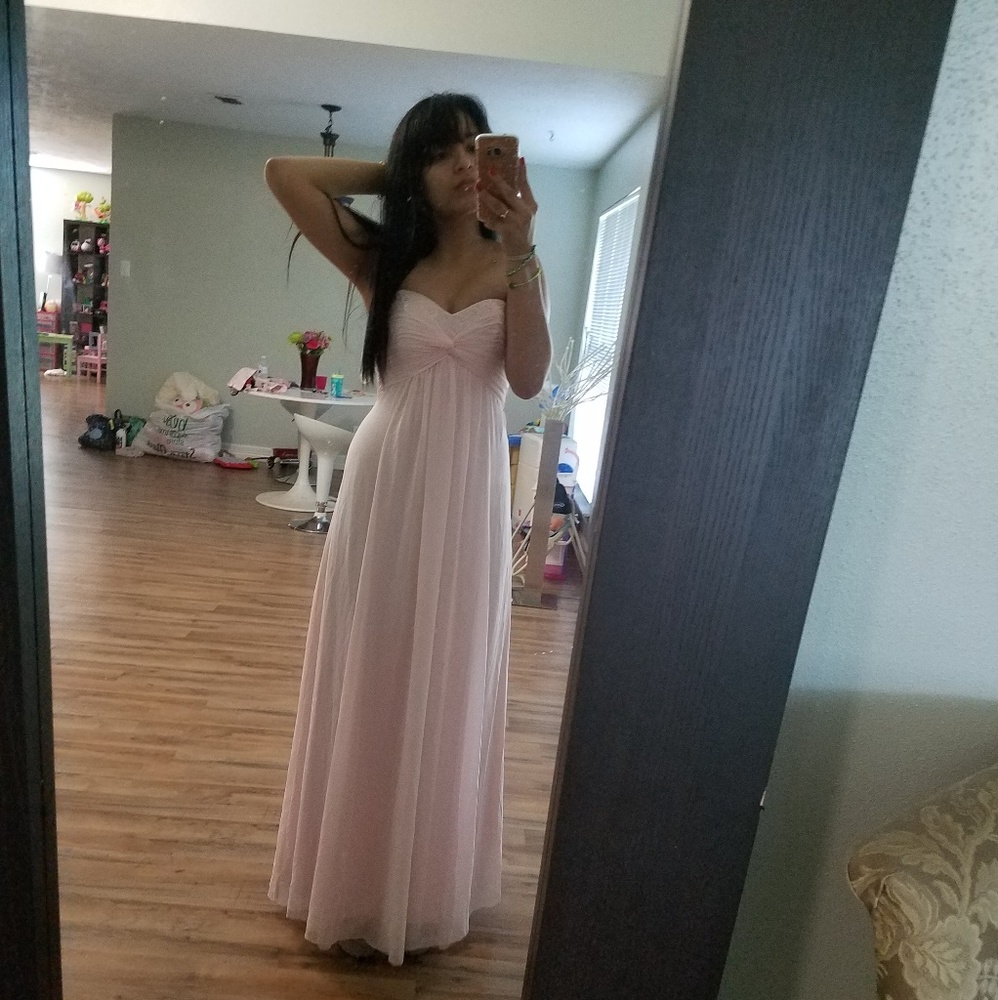 David's Bridal Pink Gown